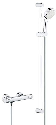 Grohe Grohtherm 800 Cosmopolitan | Thermostat-Brauseset - bestehend aus: Thermostat-Brausebatterie & Tempesta C Brausegarnitur II, 900 mm | chrom | 34769000