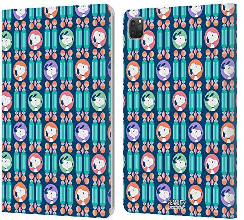 Head Case Designs Licenciado Oficialmente Peanuts Patrón Azul Snoopy Deco Dreams Cover Carcasa de Cuero Tipo Libro Compatible con Apple iPad Pro 11 2020/2021 / 2022