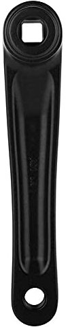 Alomejor Fahrradkurbelarm 170mm Aluminiumlegierung Links Single Speed Kurbelgarnitur mit Diamantloch und Vierkantloch(Black-Rhombic Hole-Schwarz)