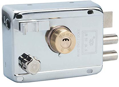 Serratura antifurto, serratura della porta esterna vecchio stile, serratura del magazzino-Senza marmellata_Apri a sinistra