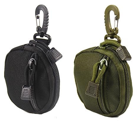Tactical Coin Purse, 2 Stück Taktische Geldbörse, Hängende EDC-Beutel mit Haken für Münz-Headset-Schlüsselanhänger