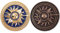 Amosfun Lot de 2 broches vintage en métal - Forme ronde - Motif : soleil - Pour femmes, hommes, enfants, manteau, pull, écharpe