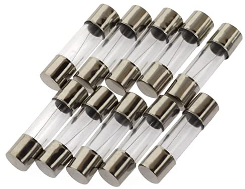 SeKi Feinsicherung 0,63A (630mA), 5x20mm, Träge 10er Packung Glassicherung 250V