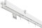 DécoProfi Gardinenstange Innenlauf 2-läufig Set Short rechteckig Weiß/Verchromt I Länge: 120cm Aluminium für Wandmontage I Als Gardinenschiene & Vorhangstange geeignet