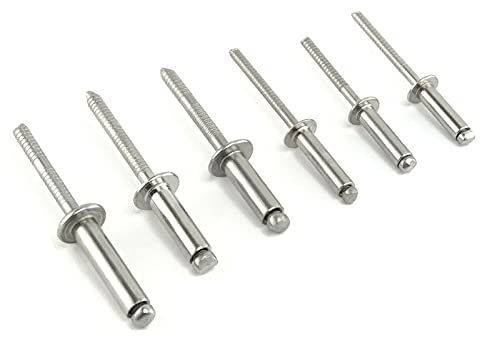 100 Stück Blindnieten Flachkopf 3x6 mm Edelstahl A4 Nieten Popnieten DIN 7337 ISO 15983
