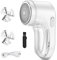 Rasoir Anti Bouloche,Anti Bouloche Vetement de USB Rechargeable Portable,Tissu Pull Laine Tondeuse à Textile pour pour Chandails/Vêtements/Rideaux/Tapis,2* Lame de Rechange Blanc