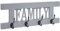 Mendler Wandgarderobe HWC-C60 Family, Garderobe Garderobenpaneel, Shabby-Look Vintage 60x21cm - grau-blau