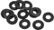 PATIKIL M10 Rondelle Plate Caoutchouc, 12 Paquet 10mm ID 20mm OD Étanchéité Entretoise Joint Anneau pour Robinet Tuyau Eau Tuyau Fixation Boulon,Noir