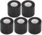 5 Uds Cinta para Envolver Tuberías, 6cm/2,4 Pulgadas de Ancho Cinta para Tuberías de Aire Acondicionado Cintas Protectoras de Tubos Resistentes al Aceite de PVC(Negro)