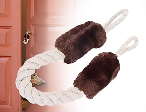 ZoeTekway Baumwolle Türstopper Klinke Braun Türkordel Klemmschutz für Türen Haustier und Kinder Fingerschutz