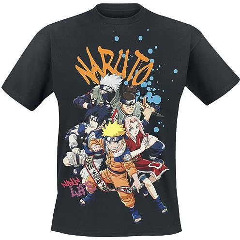 Naruto Team Männer T-Shirt schwarz Anime, Fan-Merch, TV-Serien