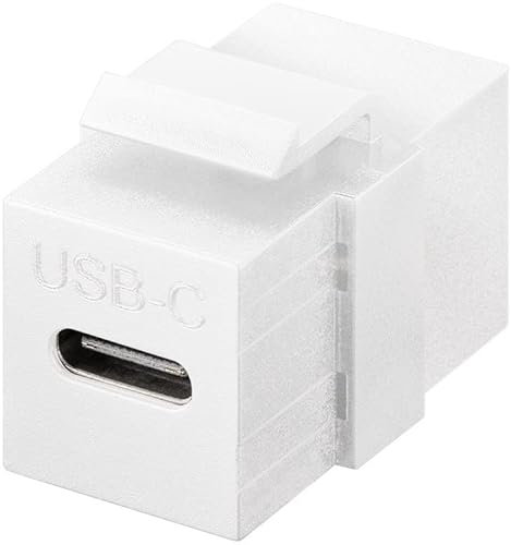 goobay Keystone Modul USB-C Buchse - USB-C Buchse, USB 3.2 Gen 2 (10 Gbit/s), weiß