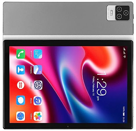 PUSOKEI 10,1 Zoll Octa Core Tablet mit 8 GB RAM, 256 GB ROM, 5G WLAN, 2 in 1 Tablet mit Tastatur und Hülle, FHD Bildschirm, Schnelles Aufladen für12.0 (EU-Stecker)