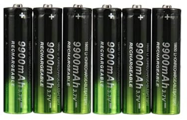 Rechargeable Batteries, High Capacity 3.7V Batteries Low Self Discharge (6Pack)