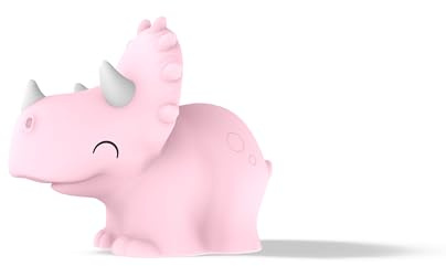 [D]hink DHINK - Wiederaufladbares LED-Nachtlicht Triceratops – Nachtlicht aus Silikon für Baby- und Kinderzimmer – Nachttischlampe für Kinder – Geschenk zur Geburt