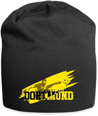 Spreadshirt Die Macht Aus Dortmund Schwarz-Gelb Fußball Fan Jersey-Beanie, One Size, Schwarz
