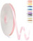 6mm Rose Fin Ruban Satin pour Emballage Des Cadeaux,95 mètres Polyester Rubans pour Bouquets,Ballon,Couture,Nœuds,Gâteau,Satin Ruban Roll pour Décoration de Mariage/Anniversaire/Noël/Fête