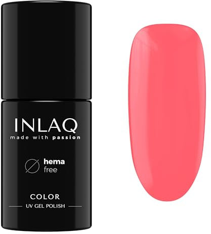 INLAQ® UV Nagellack Rosa 6 ml Hema Free - Langlebiger UV Lack - Neon Spectrum Kollektion - Gelnägel - Shellac Gel - Gellack ohne Hema