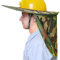 Sonnenschutz für Bauhelme, Camouflage-Sonnenschutz für Bauhelme, vollkrempiger Netz-Sonnenschutz für den Hals, gut sichtbares Bauhelmvisier, atmungsaktives Visier, Nackenschutz, Sonnenschutz