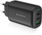 Qackenm GaN USB C Ladegerät 65W, 3-Port USB C Netzteil, PPS Schnellladegerät für MacBook Pro/Air, iPhone 16/16 Pro/15/15 Pro, iPad mini/Air, Dell XPS 13, Galaxy S24/S23, Pixel, Steam Deck(Schwarz)