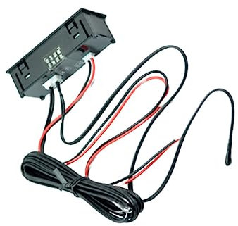 Gatuida Digitales Thermometer Kfz-thermometer Dual Kühlschrankthermometer Digital Fürs Auto Außentemperaturanzeige Auto Voltmeter Digital Auto Draußen Im Freien Raumthermometer Innen