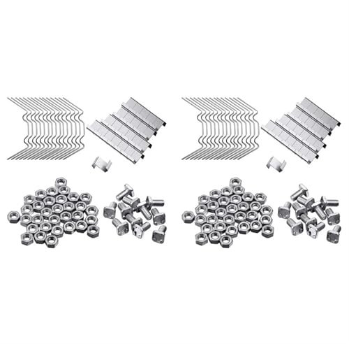 WENYOG Geenhouse Nuts and Bolts 400Pcs Greenhouse Repair Kit, Include Glazing W Wire Clip,Z Overlap Clip,Aluminium Nut And Bolt For Aluminium Greenhouse