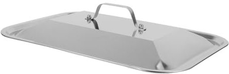 Alipis Coperchio per Teglia da Forno in Acciaio Inox, Rettangolare, per Buffet, con Manico, per Pesce, per Barbecue All'aperto, Feste in Famiglia