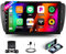 4G+64G GOHHDL Autoradio Android 2Din für Seat Ibiza 6J 2009-2013 mit Navi Carplay Android Auto, 9 Zoll Auto Touch Radio 2Din mit GPS WiFi Bluetooth FM/RDS Radio SWC Rückfahrkamera&MIC