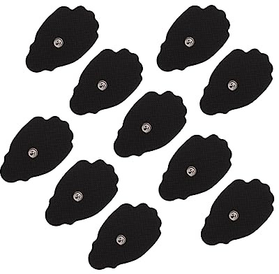 Physiotherapie Pads 10 Stück Schwarz aus Stoff mit Komfortrückseite | Wiederverwendbar, Sanfte Körpermassage, Passend für Haushaltseinheiten Pads