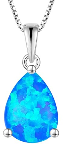 YL Lieber Tropfen Halskette 925 Sterling Silber Wassertropfen Anhänger Kette 12 Geburtsstein Zirkonia Schmuck Geschenke für Damen Mama