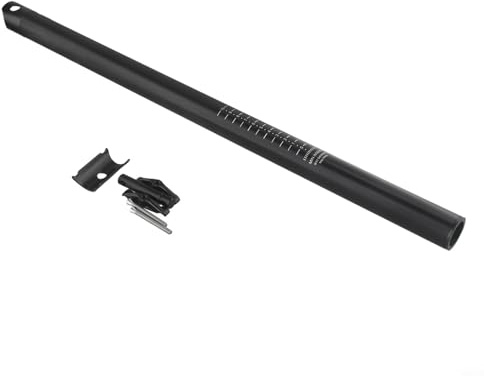 Jotekonoby Sattelstütze aus Aluminiumlegierung, 33,9 mm x 600 mm, für Faltrad, kompatibel mit Mountain- und Citybikes, CNC-gefräst, leichter Fahrradschlauch, Silber (Silber)