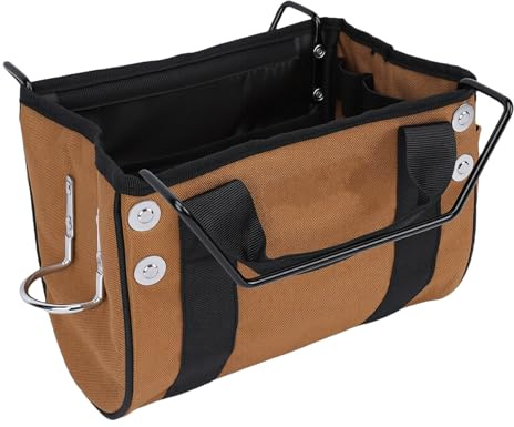 Asixxsix Leiter-Werkzeugtasche, Robuster Organizer aus Oxford-Stoff mit Breiter Öffnung, Mehreren Taschen und Externem Stauraum für Elektriker, Mechaniker, Hausreparaturen
