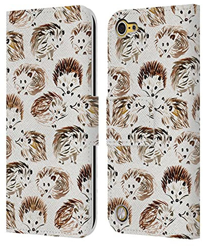 Head Case Designs Offizielle Cat Coquillette Igel Tiere Leder Brieftaschen Handyhülle Hülle Huelle kompatibel mit Apple iPod Touch 5G 5th Gen