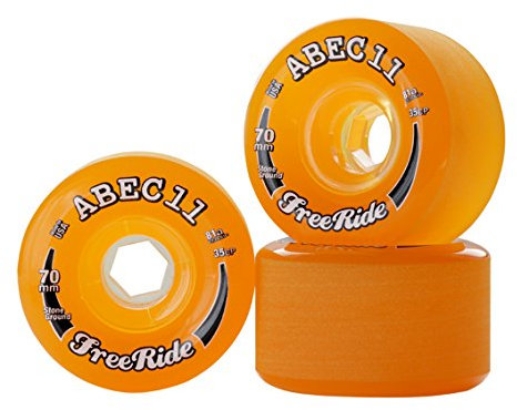 Longboard wheels ruedas (set 4) Abec 11 Freeride 70mm 81a orange