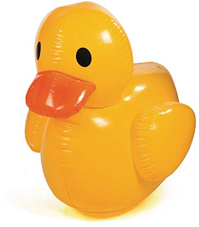 cama24com XXL Aufblasbare Ente 122cm groß Riesen-Gummiente Partydekoration mit Palandi® Sticker