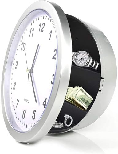 Wanduhr versteckt Safe Secret Safes Container Box für Geld Stash Schmuck Wertsachen Cash Storage