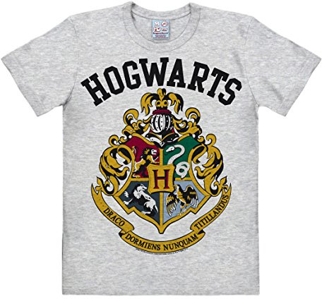 Logoshirt® Harry Potter Hogwarts Logo T-Shirt Damen & Herren | Offiziell lizenziertes Hogwarts-Wappen, stylisches T-Shirt mit Zauberer-Motiv, Harry Potter-Fanartikel