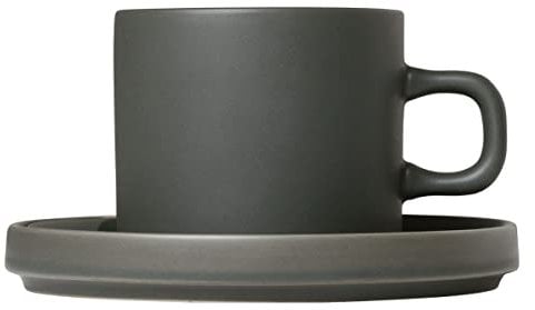 Blomus 63909 PILAR - Tazas de café, gres, 200 ml, color gris