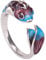 925 Sterling Silber Cloisonne Emaille Karpfen Fisch Ring für Damen Offen Verstellbar