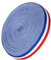 Dreifarbiges dekoratives Nylonband, 10 m, Rot, Weiß, Blau, für Zubehör, Geschenkverpackungen, nationale Feiern (10 m x 20 mm)