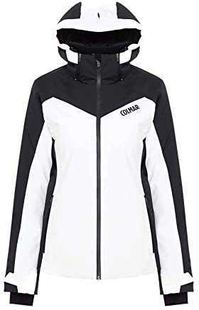 Colmar Damen Skijacke-2965 Jacke, White-Black-Black, 50