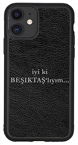 Kompatibel mit iPhone 12 Mini Hülle Leder Case Schwarz BJK 1903 Lederhülle Cover Case V4