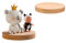 Z metnal Kleine Holzregale, Mini-Buche, schwebendes, kreisförmiges Regal für Sammelfiguren, Dekoration, rundes Eck-Wandregal, Wandmontage, Durchmesser 200 mm, 2 Stück
