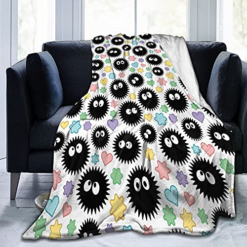 Soot Sprites & Candies Ultraweiche Mikro-Fleece-Decke für Couch/Wohnzimmer/Warmer Winter-Kuschelplüsch-Überwurf für Erwachsene oder Kinder 60x50