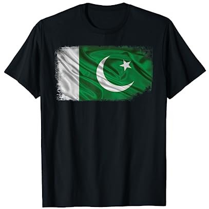 Pakistan-Flagge, Pakistanisch, Nahen Osten, muslimisch, Indien, Südasien T-Shirt