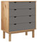 vidaXL Schubladenschrank Schubladenkommode Kommode Aufbewahrungsschrank Beistellschrank Sideboard Schrank Braun Grau 76,5x39,5x90cm Massivholz Kiefer