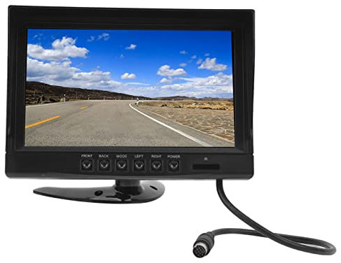 Backup Camera Monitor, 9in IPS Screen HD Display 4 Way Video Input Digital Parking Reverse Monitor 180 Degree Adjustable Rearview Monitor Reversing Display for Truck RV Van Trailer