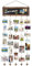 Qivine Collage Bilderrahmen für Mehrere Bilder, Fotovorhang Mehrfach Bilderrahmen Fotorahmen für Mehrere Fotos mit Holzklammern, 103x40 Bilder Aufhängen Schnur Fotoseil mit Klammern