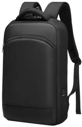 GYakeog Mochila Ordenador Portatil 15.6 Pulgadas Mochila Hombre Trabajo Impermeable Mochila Antirrobo Hombre con Puerto de Carga USB para Oficina Universidad Escuela Viajes Negocios-Negro