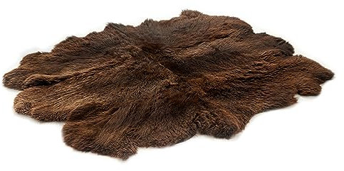 Cakla Lammfell Echt 200-190 cm x 150-160 cm aus Sechs Ledern Genäht - Lammfell Teppich - 100% Bio - Schaffell Echt - Dekofell - Schafsfell Felle